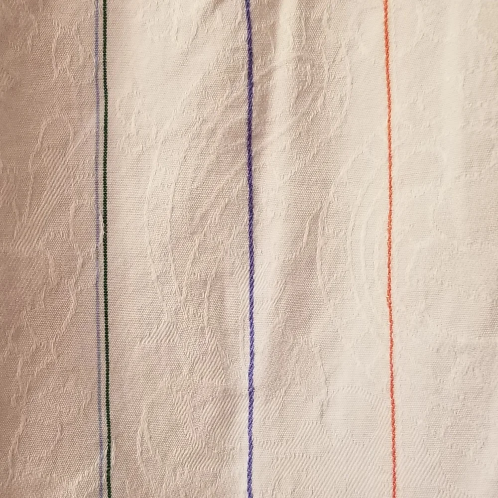 Tommy Bahama Men's Dress Shirt Cotton Silk Blend White Colored Stripes XXL EUC! - Picture 3 of 9